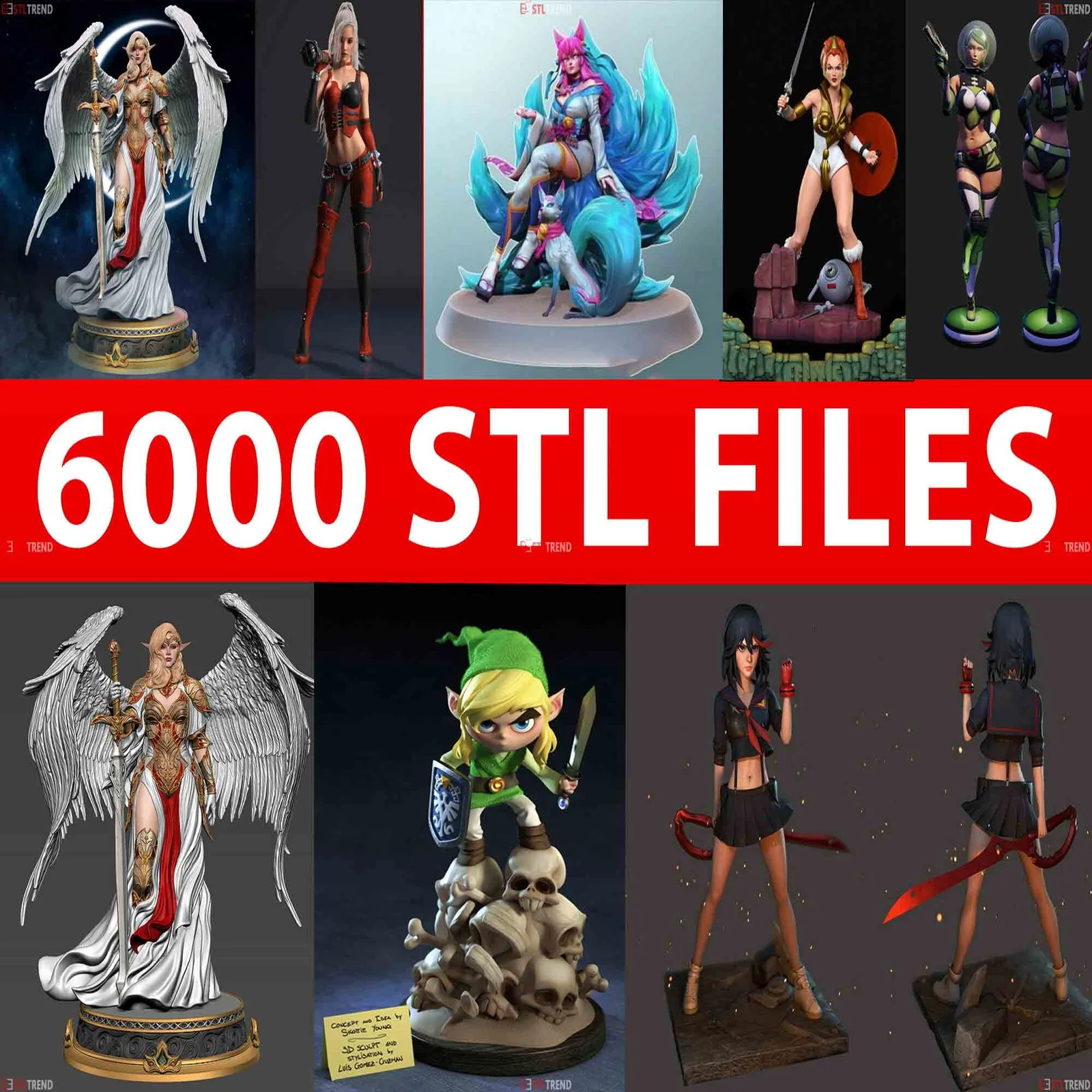 10 STL Files Pack 6000 STL files 3800 GB 3D Pack Ultimate All files - Image 1